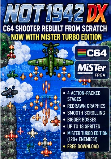 NOT1942 DX Rebuilds C64 Shmup With MiSTer Turbo Edition | Retro