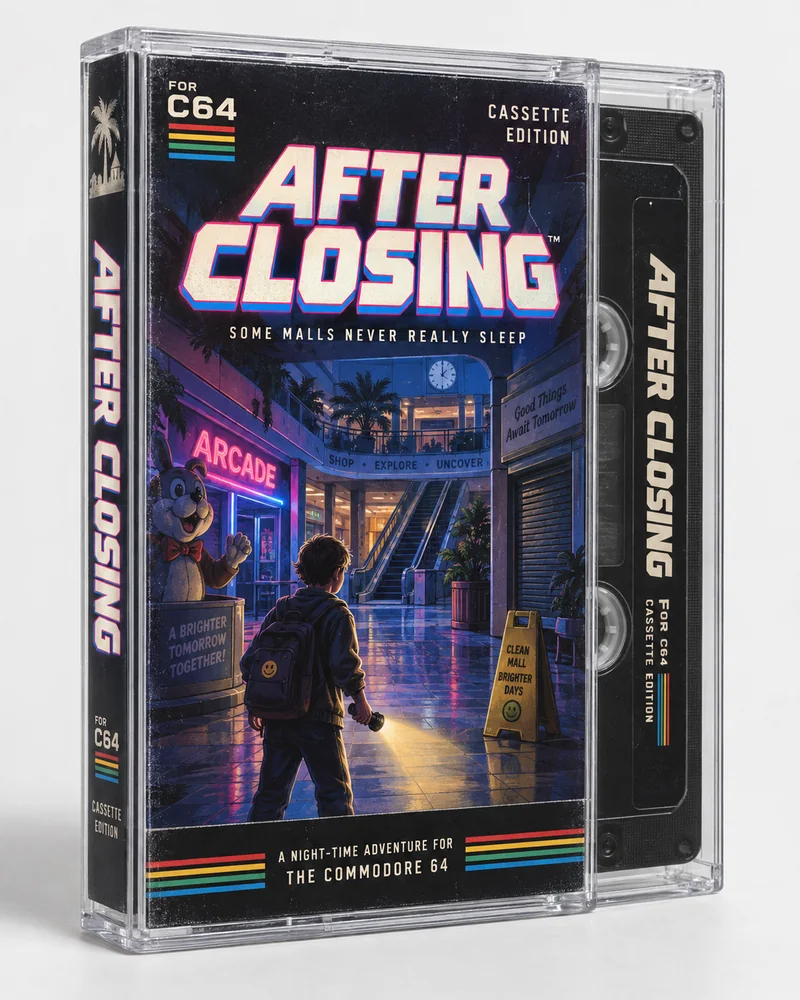 After Closing — Commodore 64 native title artwork