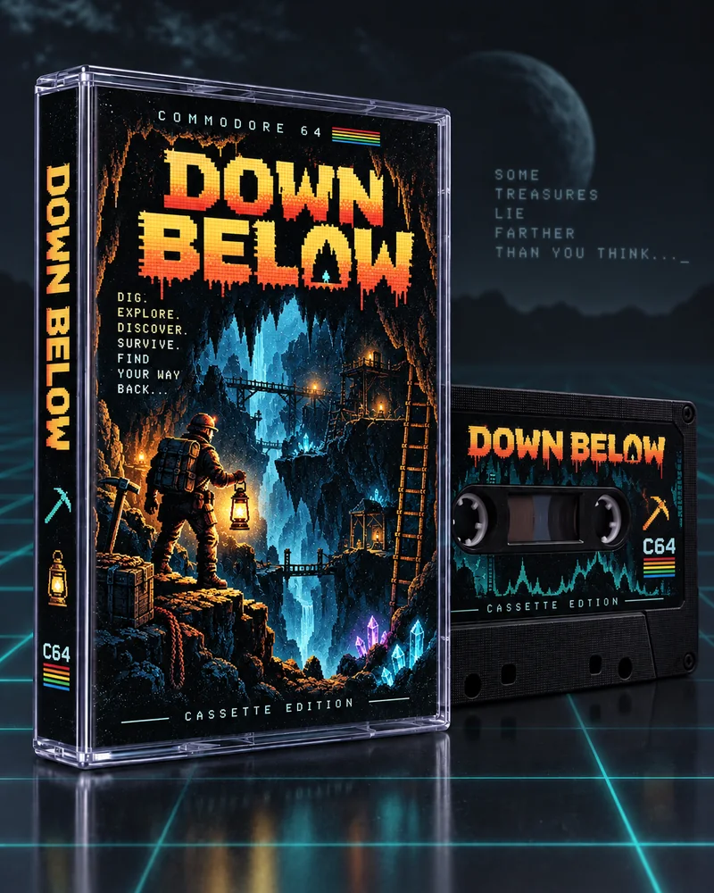 Down Below — Commodore 64 native title artwork