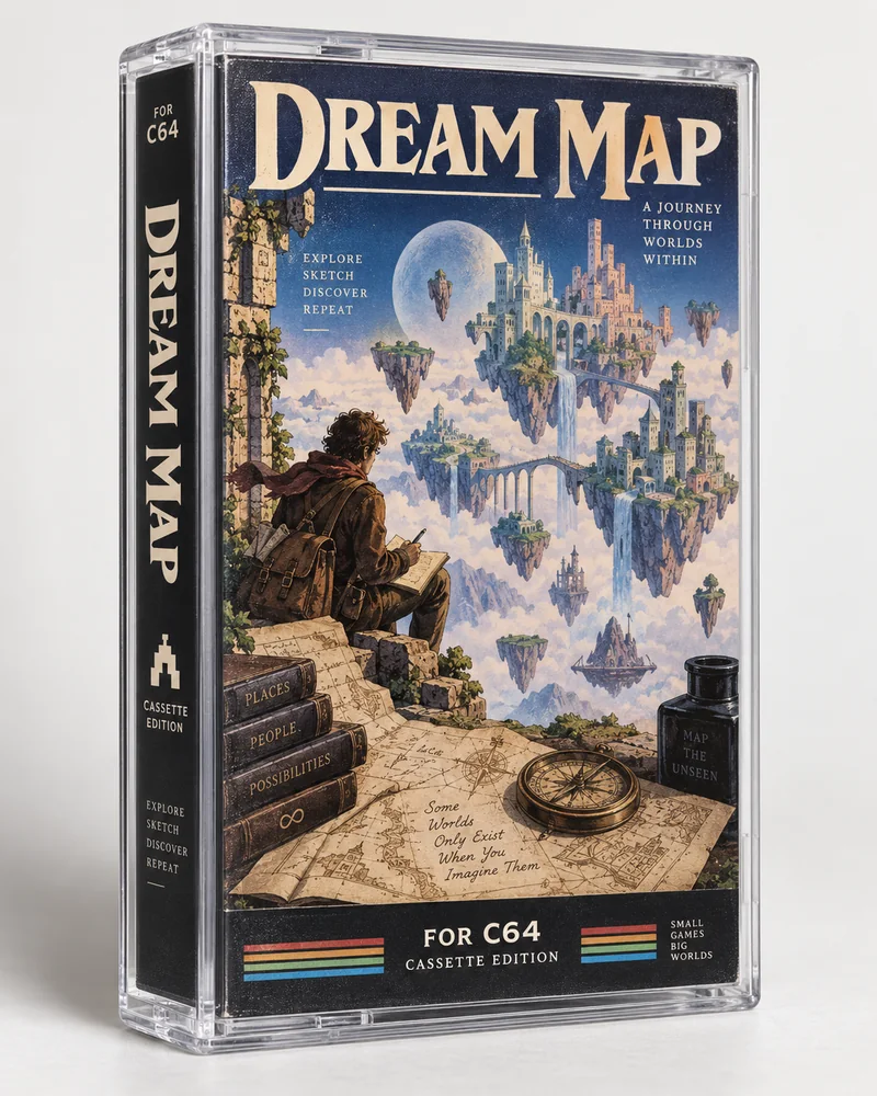 Dream Map — Commodore 64 native title artwork