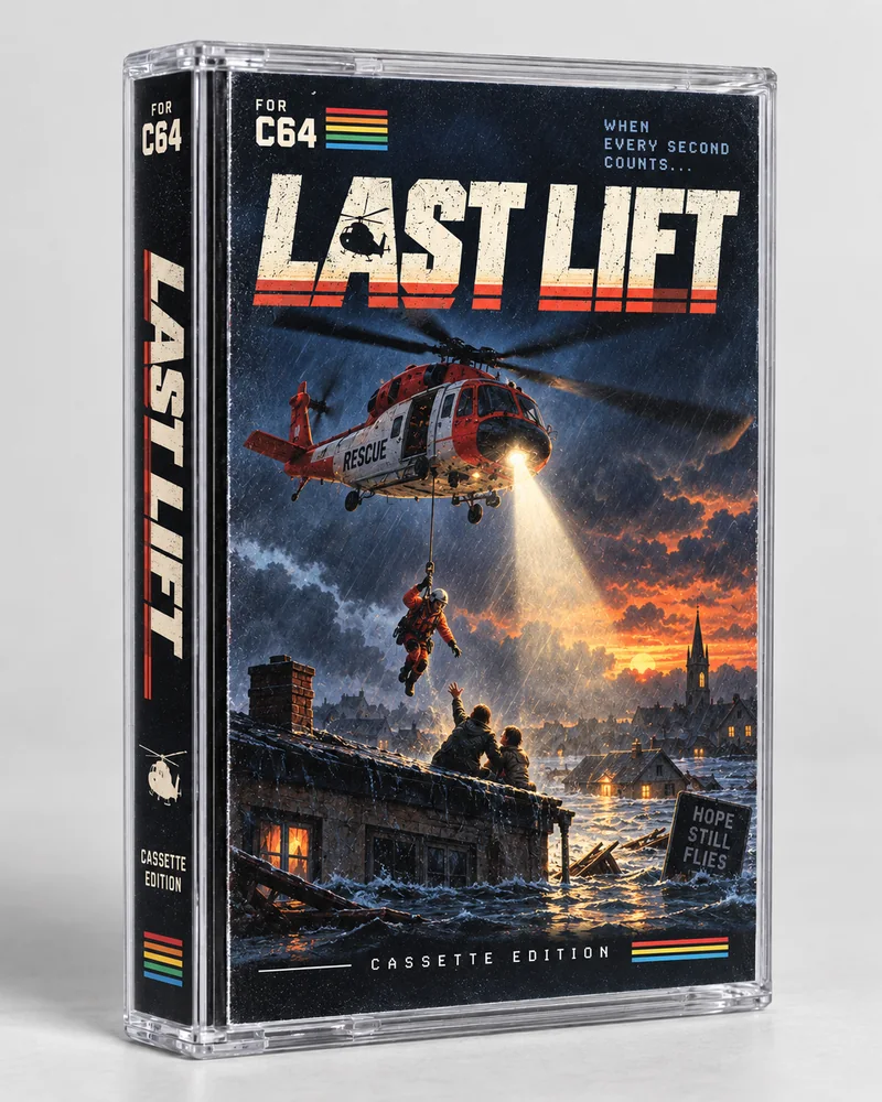 Last Lift — Commodore 64 native title artwork