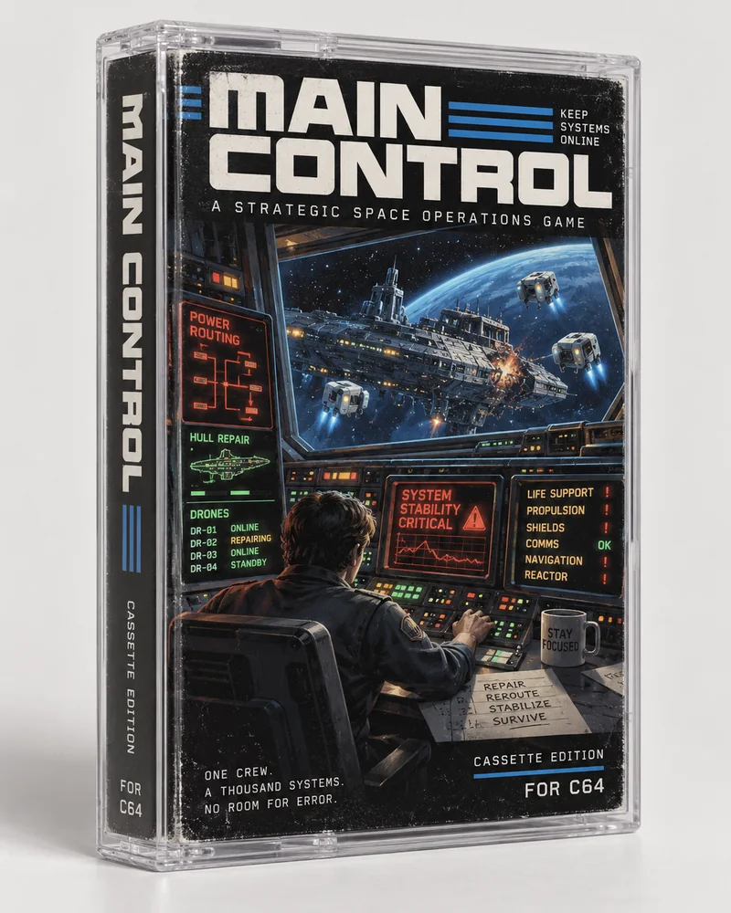 Main Control — Commodore 64 native title artwork