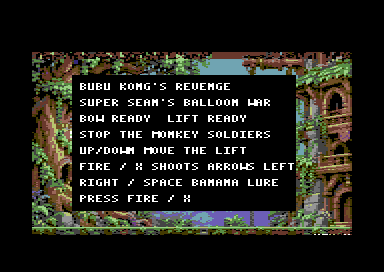 Bubu Kong’s Revenge — Commodore 64 game screenshot 1