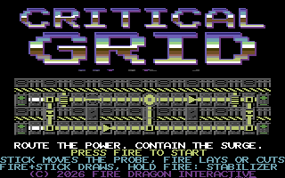 Critical Grid — Commodore 64 game screenshot 1