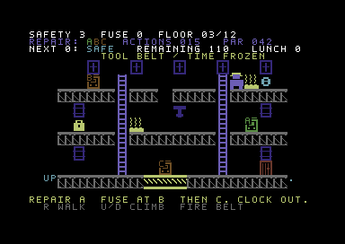 Night Shift — Commodore 64 game screenshot 3