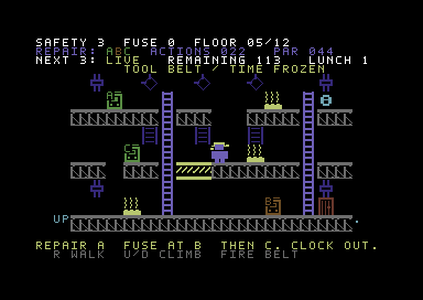 Night Shift — Commodore 64 game screenshot 4
