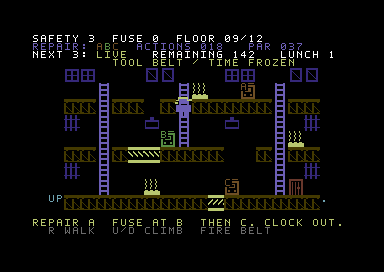 Night Shift — Commodore 64 game screenshot 6