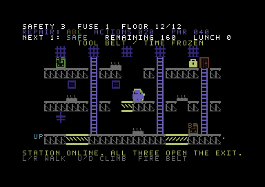 Night Shift — Commodore 64 game screenshot 8