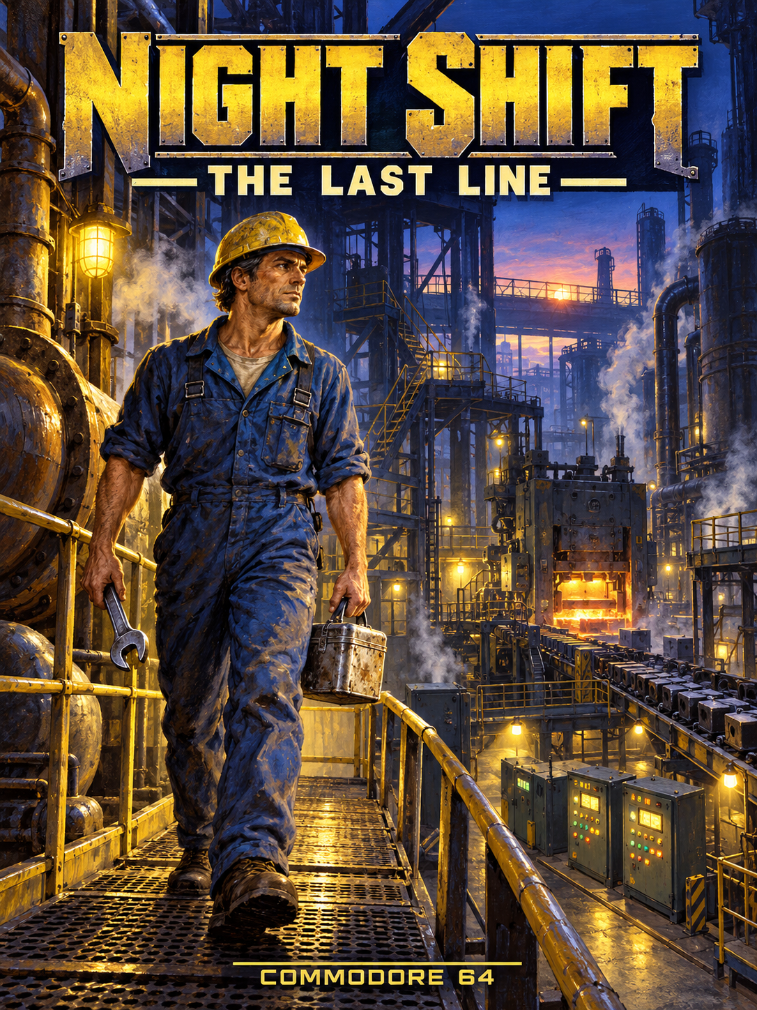 Night Shift — Commodore 64 cover illustration