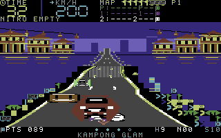 Singapore Street Racer: Neon Circuit — Commodore 64 game screenshot 7