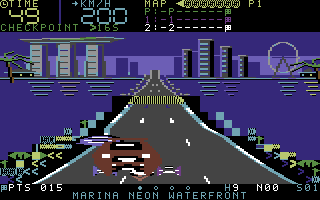 Singapore Street Racer: Neon Circuit — Commodore 64 game screenshot 3