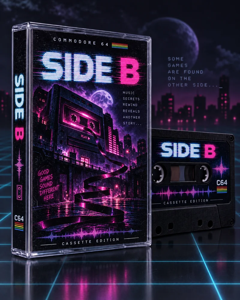 Side B — Commodore 64 native title artwork