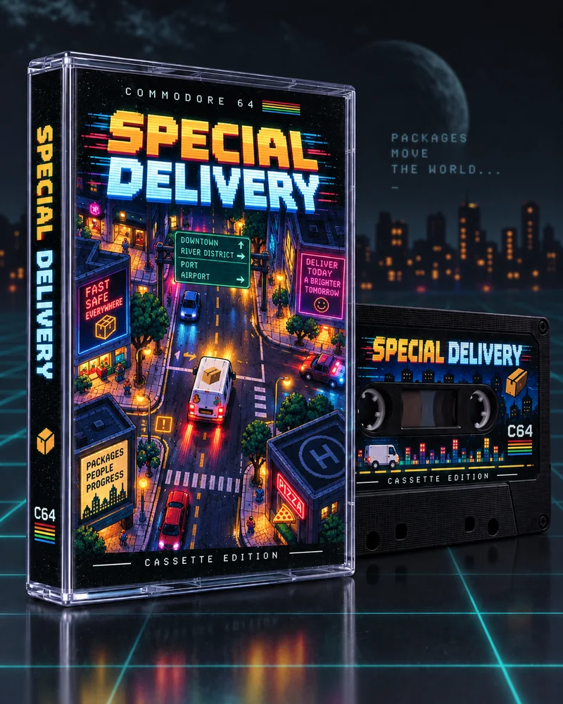 Special Delivery — Commodore 64 native title artwork
