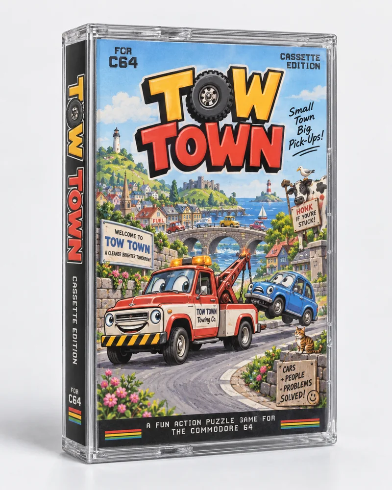 Tow Town — Commodore 64 native title artwork