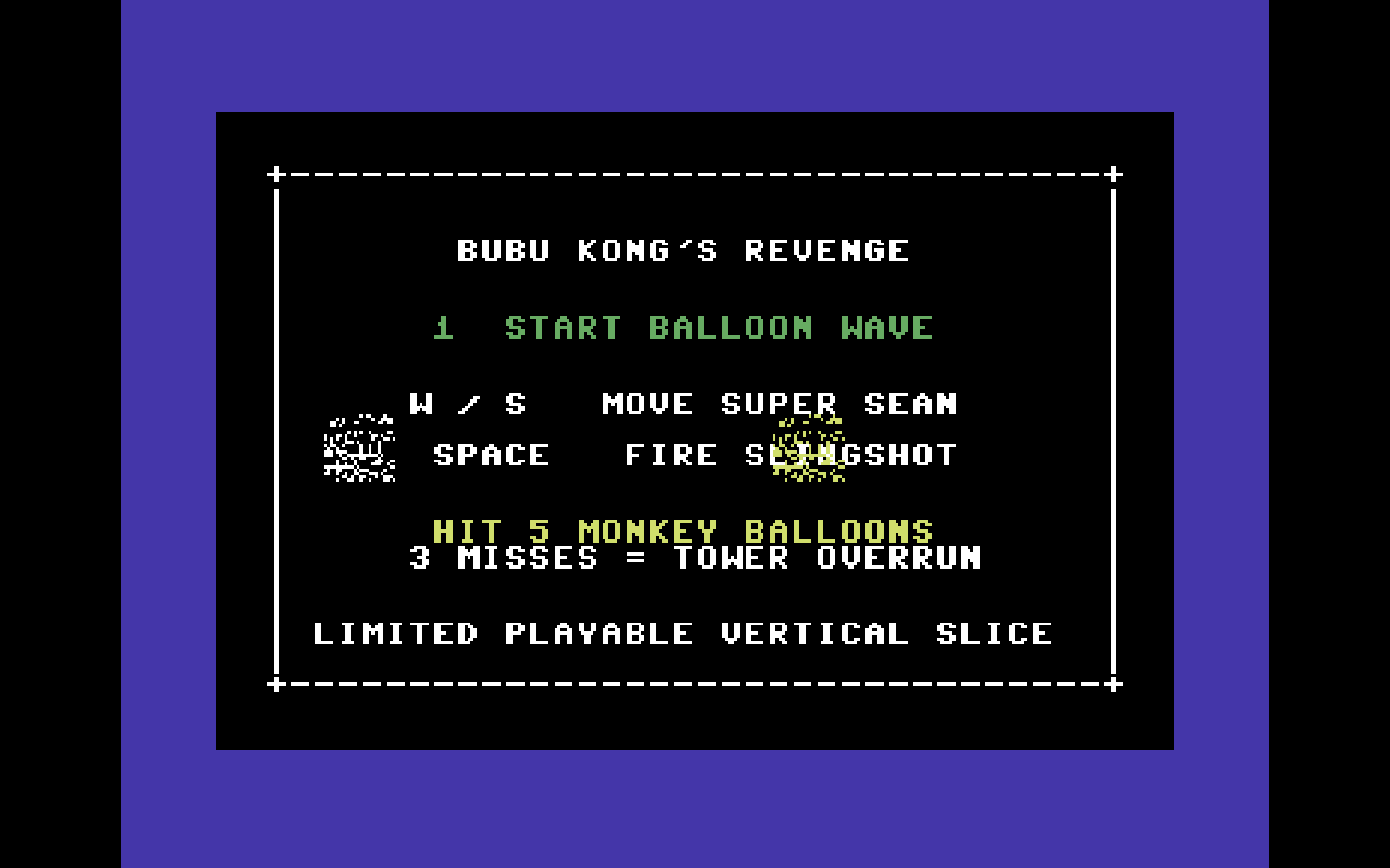 Bubu Kong’s Revenge — Commodore 64 runtime screenshot 3