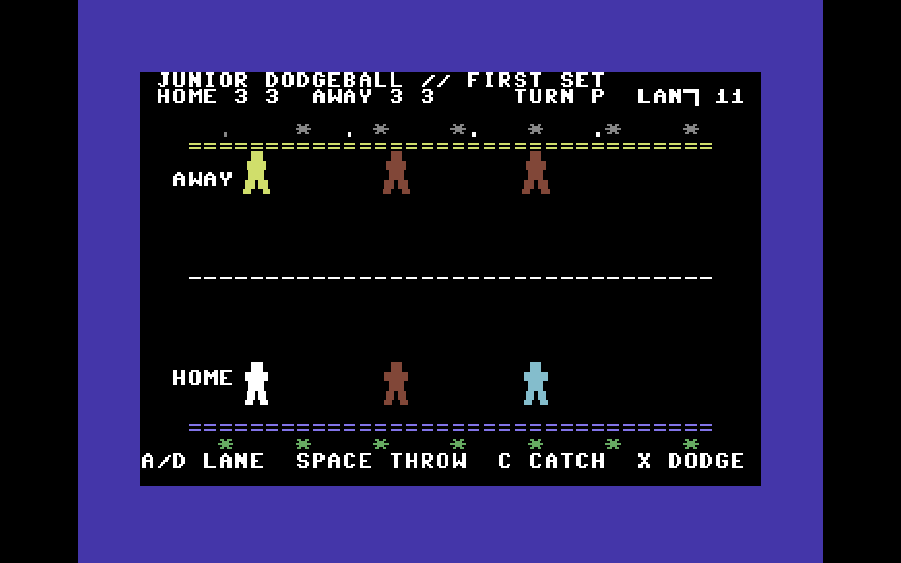 Junior Dodgeball Championships — Commodore 64 runtime screenshot 3