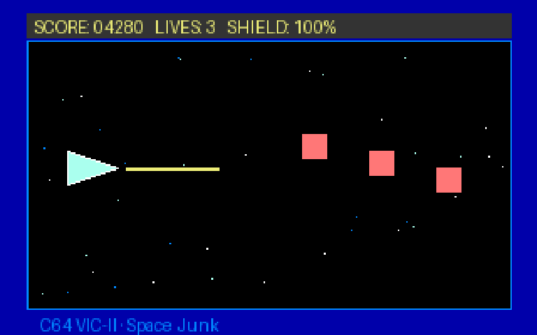 Space Junk — Commodore 64 runtime screenshot 2