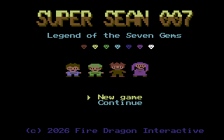 Super Sean 007: Legend of the Seven Gems — Commodore 64 runtime screenshot 1