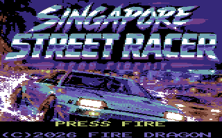 Singapore Street Racer: Neon Circuit — Commodore 64 runtime screenshot 1