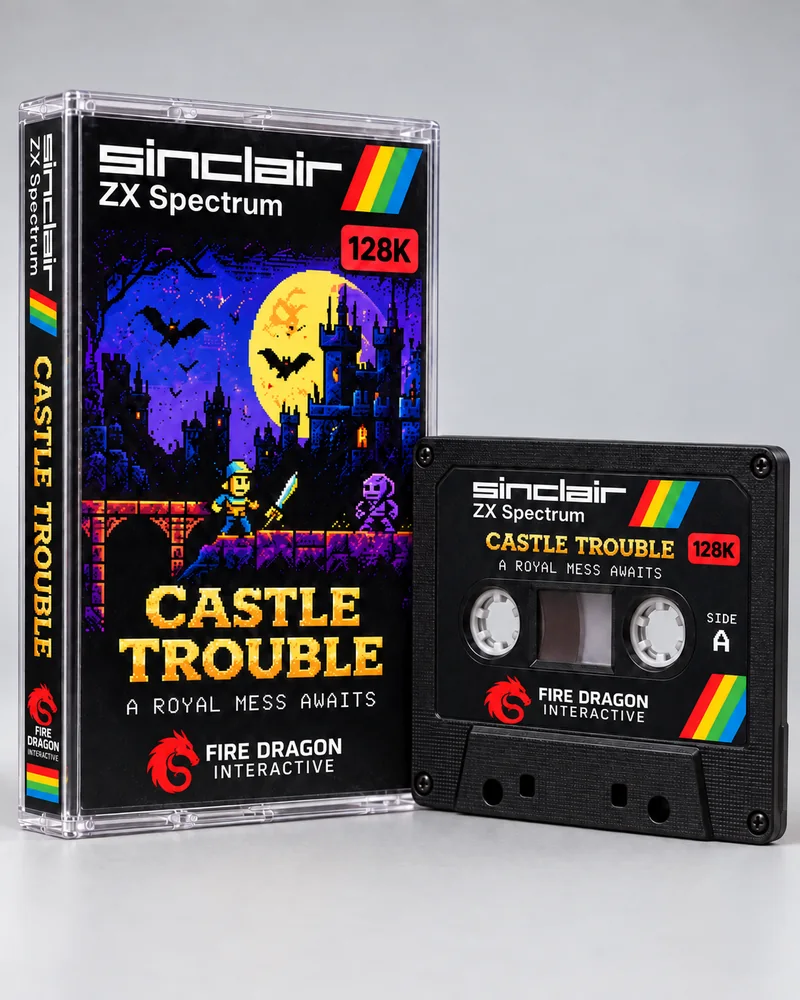 Castle Trouble — ZX Spectrum 128K native title artwork
