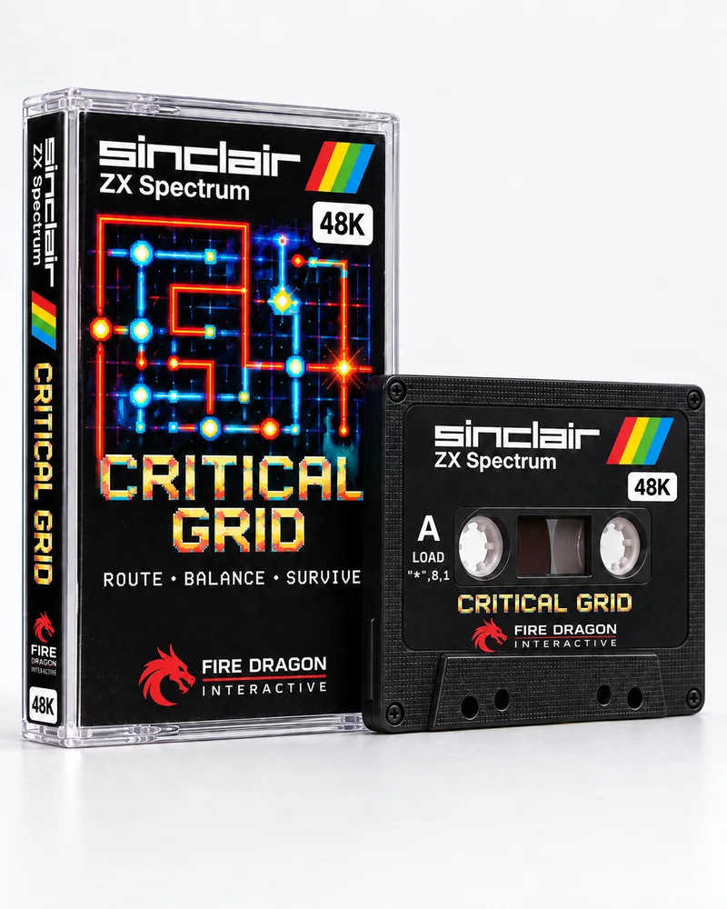 Critical Grid — ZX Spectrum 48K native title artwork