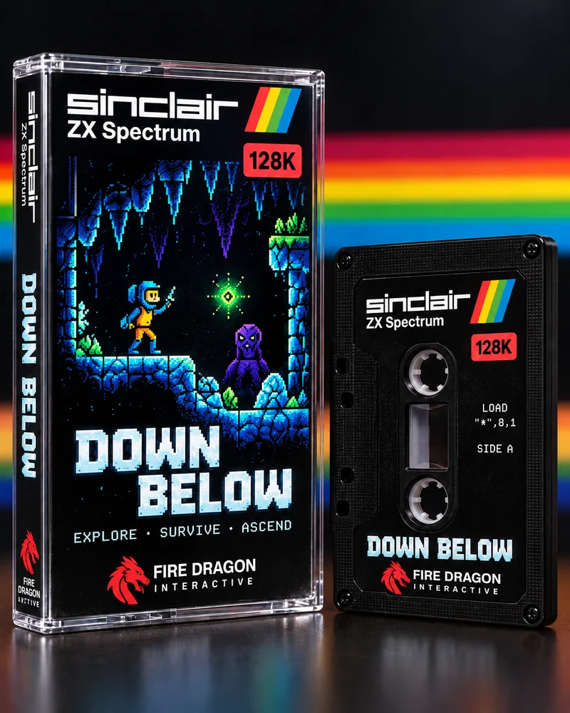 Down Below — ZX Spectrum 128K native title artwork