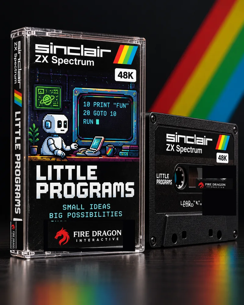 Little Programs — ZX Spectrum 48K native title artwork